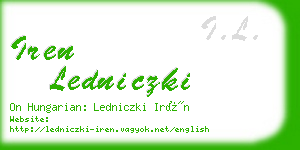 iren ledniczki business card